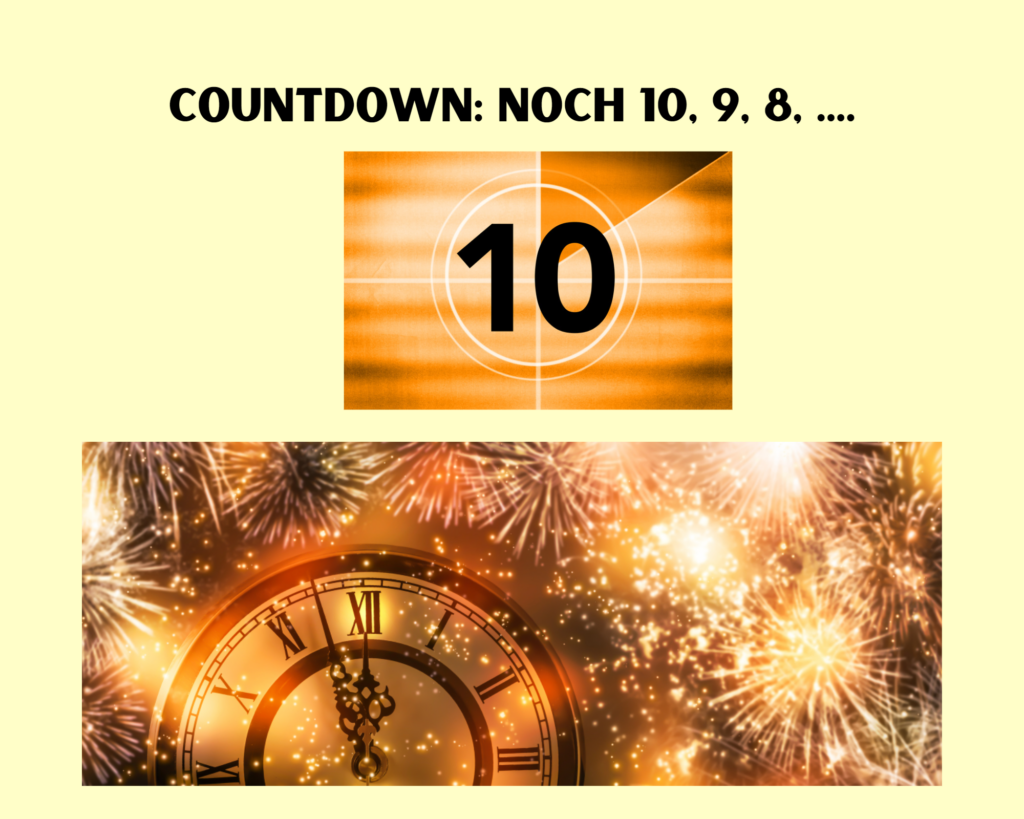 Countdown - noch 10, 9, 8 ... Sekunden bis zum Neuen Jahr